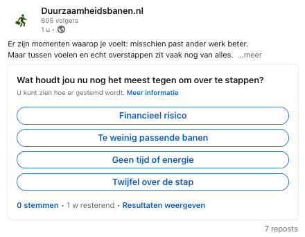 LinkedIn poll van de week